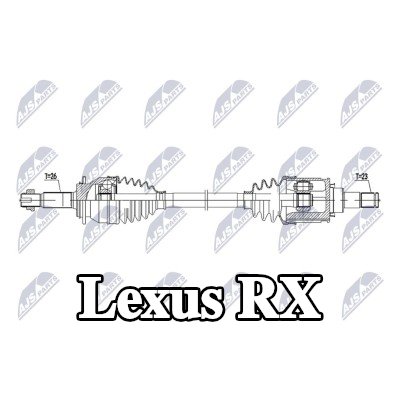 NTY عمود الدفع للمحور الخلفي الأيسر, المحور الخلفي الأيمن, 821mm — 2012 Lexus Rx