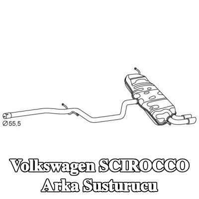 VEGAZ Arka susturucu — Volkswagen Scirocco