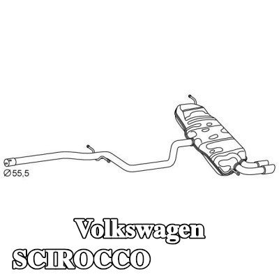 VEGAZ كاتم الصوت الخلفي — Volkswagen Scirocco