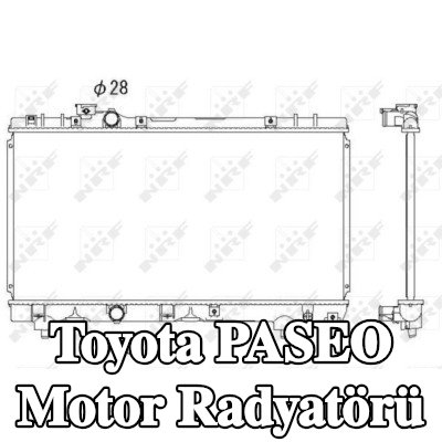 NRF Motor radyatörü Alüminyum — Toyota Paseo