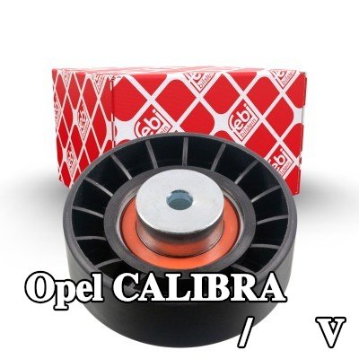 FEBI BILSTEIN بكرة الانحراف/التوجيه, V-ribbed belt Outer Diameter: 80mm — Opel Calibra