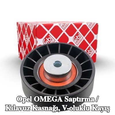 FEBI BILSTEIN Saptırma / kılavuz kasnağı, V-ribbed belt Outer Diameter: 80mm — 1990 Opel Omega