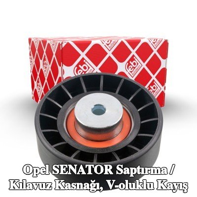 FEBI BILSTEIN Saptırma / kılavuz kasnağı, V-ribbed belt Outer Diameter: 80mm — Opel Senator