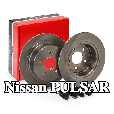 MAPCO مجموعة أقراص الفرامل والوسادات للمحور الخلفي, صلب — Nissan Pulsar