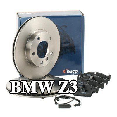 VAICO مجموعة أقراص الفرامل والوسادات EXPERT KITS +, المحور الأمامي, مُهوى, مع وسادات المكابح — BMW Z3
