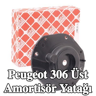 FEBI BILSTEIN Üst amortisör yatağı Ön Aks, bilyalı rulman içermez — Peugeot 306