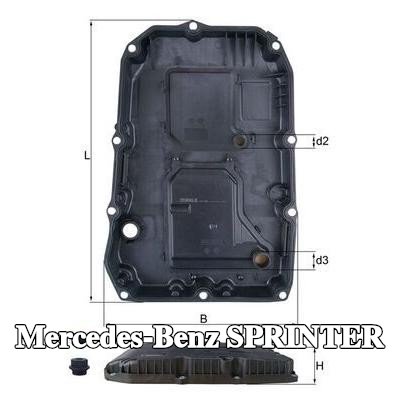 MAHLE حوض زيت ناقل الحركة الأوتوماتيكي مع حشية/ختم, مع مرشح — Mercedes-Benz Sprinter