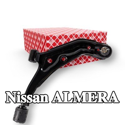 FEBI BILSTEIN ذراع التعليق للمحور الأمامي الأيمن, السفلي, صفائح فولاذية, مع وصلة كروية, مع حوامل مطاطية — 1997 Nissan Almera