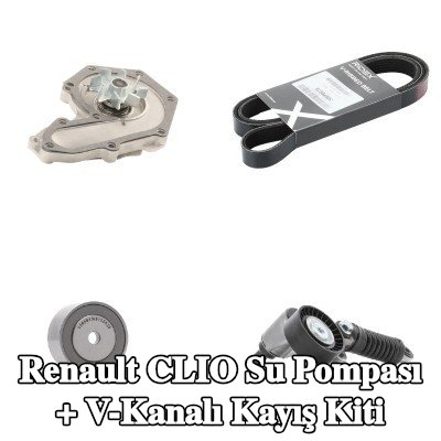 RIDEX Su Pompası + V-Kanalı Kayış Kiti — 2000 Renault Clio