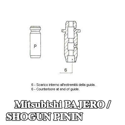 METELLI أدلة الصمامات القياسية — 1999 Mitsubishi Pajero / Shogun Pinin