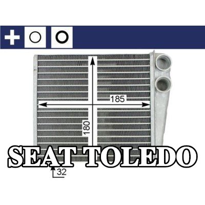 MAHLE مصفوفة التدفئة مع حلقة مانعة للتسرب — 2008 SEAT Toledo