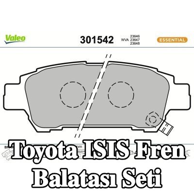 VALEO Fren balatası seti FIRST, Arka Aks, 17mm, gıcırtı önleyici plaka olmadan — Toyota Isis
