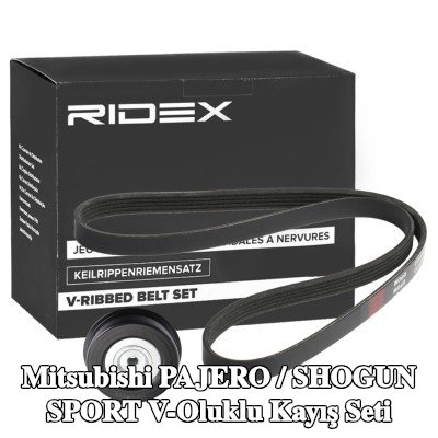RIDEX V-Oluklu Kayış Seti — Mitsubishi Pajero / Shogun Sport