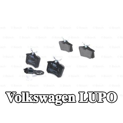 BOSCH مجموعة وسادات الفرامل 16, 9mm, مع لوحة مانعة للصرير, مع دليل التركيب — Volkswagen Lupo