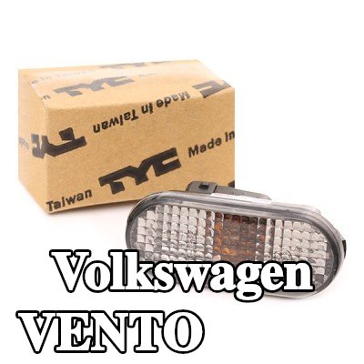 TYC مؤشر جانبي كلا الجانبين, تركيب جانبي, رمادي داكن, مع حامل لمبة — Volkswagen Vento