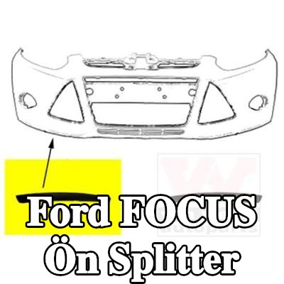 VAN WEZEL Ön splitter Sağ Ön — 2012 Ford Focus