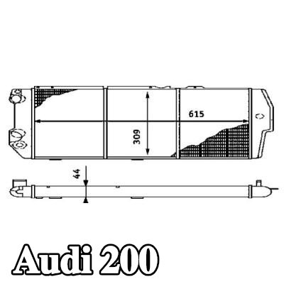 MAHLE مبرد المحرك — Audi 200