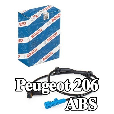 BOSCH مستشعر ABS للمحور الخلفي, مع كابل — Peugeot 206