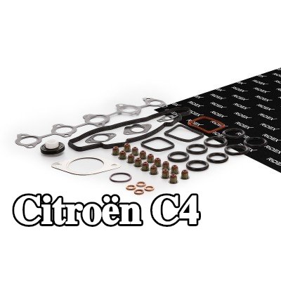 RIDEX مجموعة حشيات, رأس الأسطوانة مع أختام صمامات, بدون حشية رأس الأسطوانة — 2004 Citroën C4