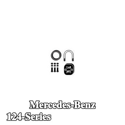 HJS مجموعة تركيب المحول الحفاز — Mercedes-Benz 124-Series