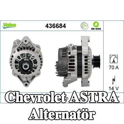 VALEO Alternatör YENİDEN ÜRETİLMİŞ PREMIUM, 70A — Chevrolet Astra