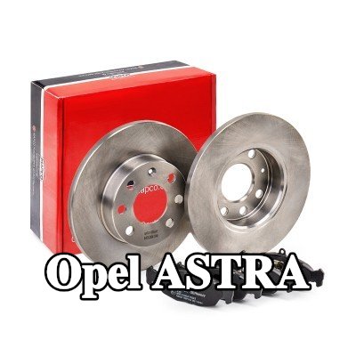MAPCO مجموعة أقراص الفرامل والوسادات للمحور الأمامي, صلب — 1997 Opel Astra