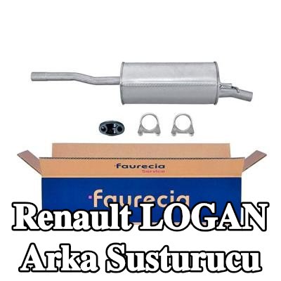 HELLA Arka susturucu Arka, montaj parçaları ile — Renault Logan