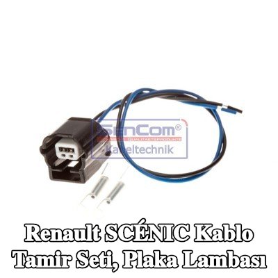 SenCom Kablo Tamir Seti, plaka lambası — Renault Scénic