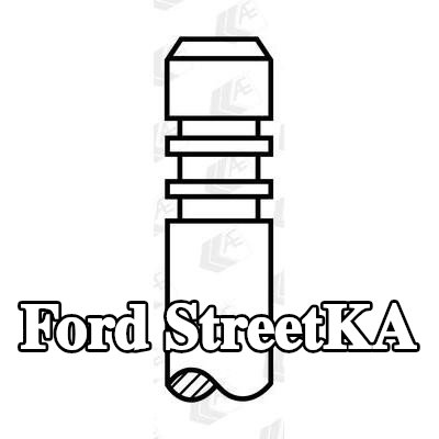 AE صمام العادم ساق صمام مطلية بالكروم — Ford StreetKA