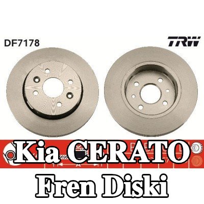 TRW Fren diski Dış Çap: 258mm, Havalandırmalı — 2002 Kia Cerato