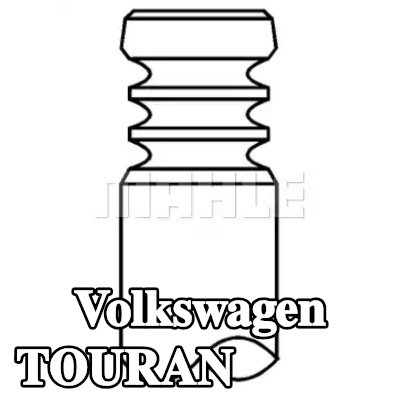 MAHLE صمام العادم جانب العادم, مقعد صمام مدرع, مملوءة بالصوديوم — 2012 Volkswagen Touran