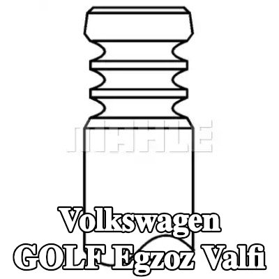 MAHLE Egzoz valfi, egzoz tarafı, Zırhlı valf yuvası, Sodyum dolgulu — 2012 Volkswagen Golf