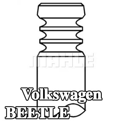 MAHLE صمام العادم جانب العادم, مقعد صمام مدرع, مملوءة بالصوديوم — Volkswagen Beetle