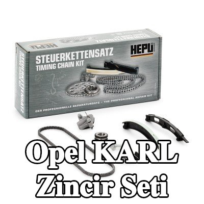 HEPU Krank mili dişlisi ile birlikte zamanlama zinciri kiti, cıvata/vida ile — Opel Karl