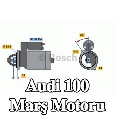BOSCH Marş motoru 1, 4kW — Audi 100