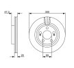 BOSCH Fren diski Dış Çap: 300mm, Havalandırmalı, Yağlanmış — Hyundai Grandeur (7)