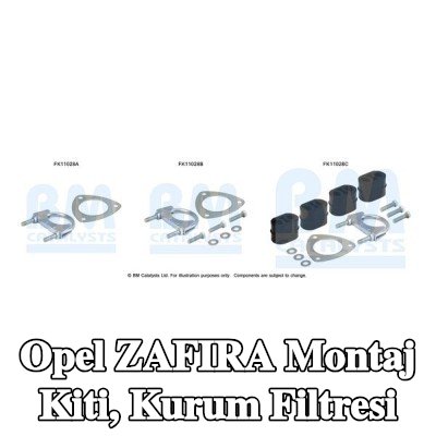 BM CATALYSTS Montaj Kiti, kurum filtresi — 2012 Opel Zafira