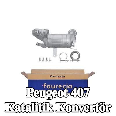 HELLA Montaj parçaları ile katalitik konvertör — Peugeot 407