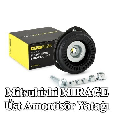 RIDEX PLUS Üst amortisör yatağı Ön aks her iki taraf, bilyalı rulman ile — Mitsubishi Mirage