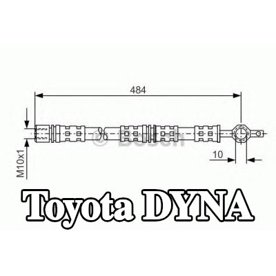 BOSCH خرطوم الفرامل 465mm — 2000 Toyota Dyna