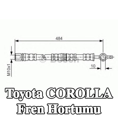 BOSCH Fren hortumu 465mm — 1990 Toyota Corolla