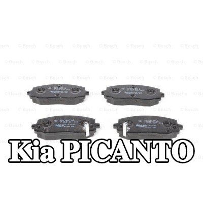 BOSCH مجموعة وسادات الفرامل 16, 8mm, مع دليل التركيب — 2004 Kia Picanto