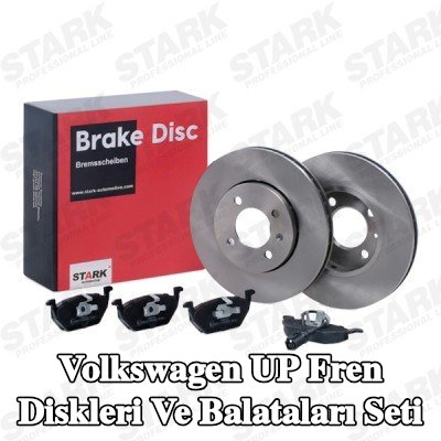 STARK Fren diskleri ve balataları seti Ön Aks, Havalandırmalı, fren balataları ile — 2012 Volkswagen Up