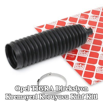 FEBI BILSTEIN Sol ön aks direksiyon kremayeri kılıfı kiti, kelepçeli — Opel Tigra