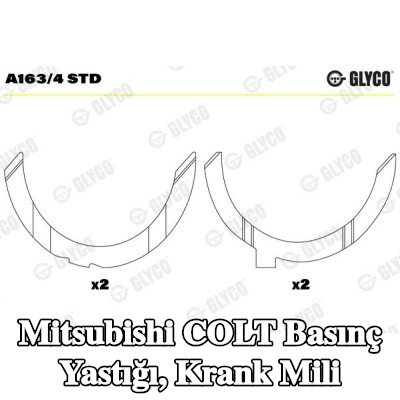 GLYCO Basınç Yastığı, krank mili — Mitsubishi Colt