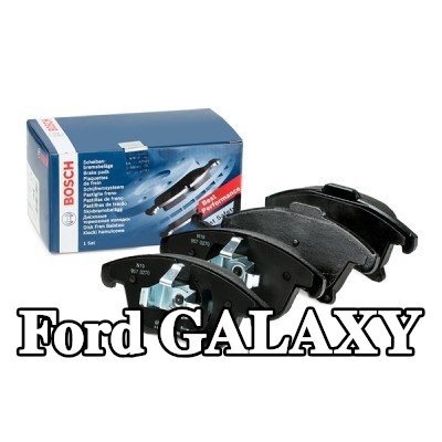 BOSCH طقم وسادات الفرامل مع لوحة مانعة للصرير, مع مشبك مكبس — Ford Galaxy