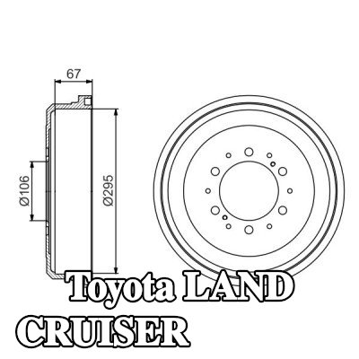 BOSCH أسطوانة الفرامل للمحور الخلفي, 342, 5mm — 2000 Toyota Land Cruiser