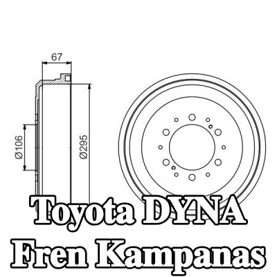 BOSCH Arka aks fren kampanası, 342, 5mm — Toyota Dyna
