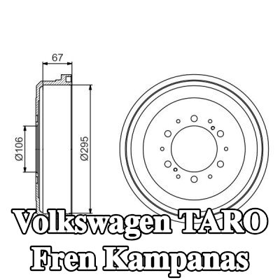 BOSCH Arka aks fren kampanası, 342, 5mm — Volkswagen Taro