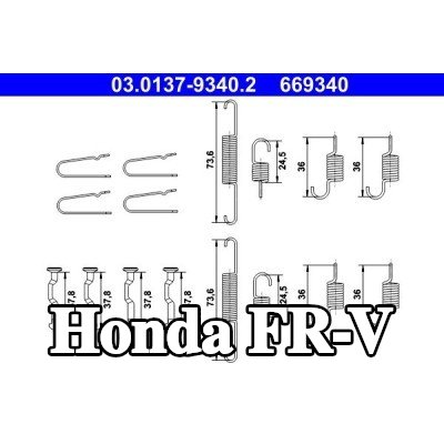 ATE طقم تركيب أحذية الفرامل — Honda Fr-v